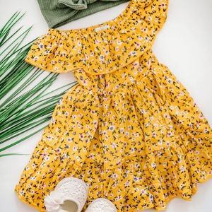 Floral Flutter Sleeve Dress